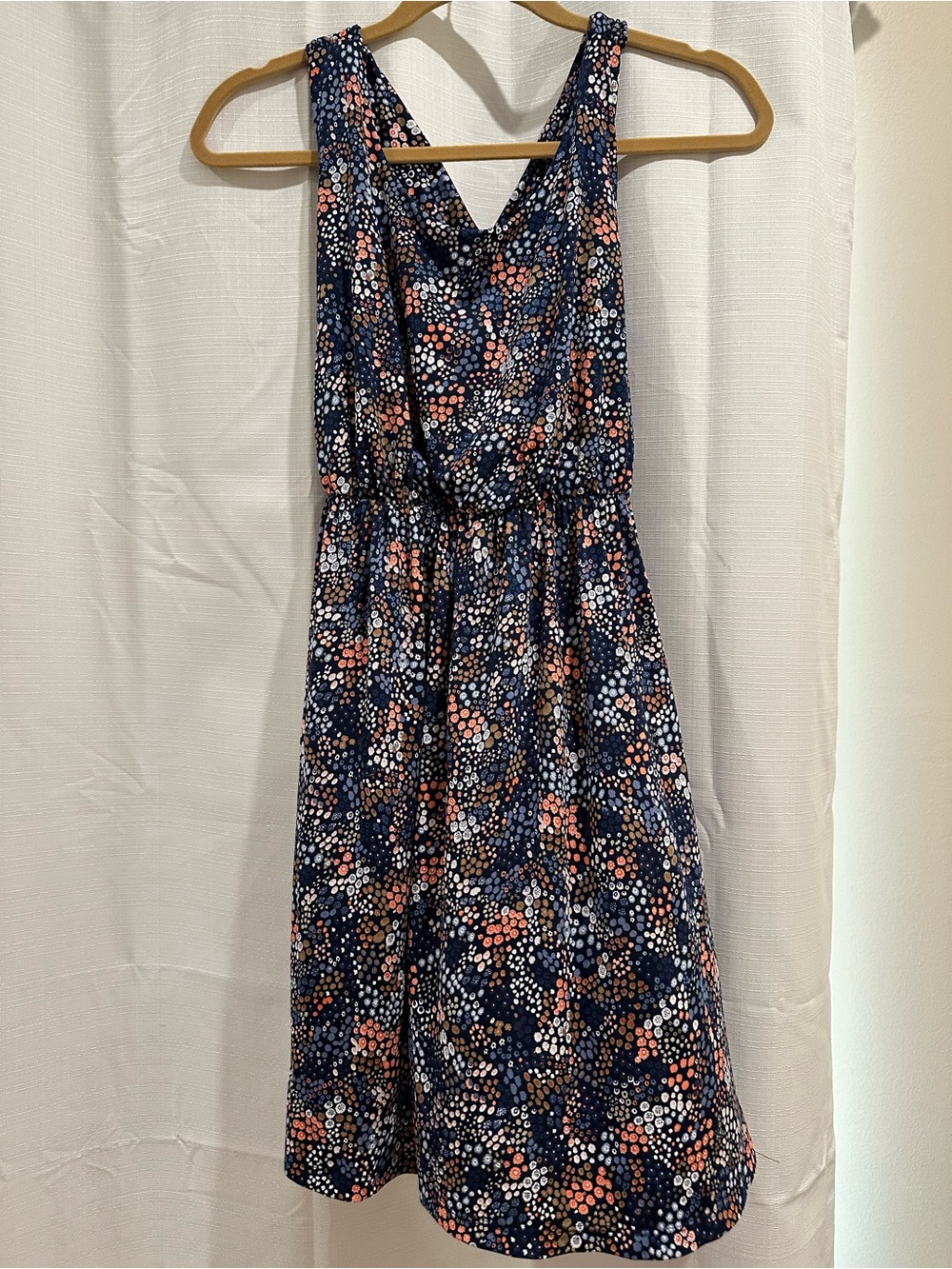 Kaileigh Tasha Knit Floral V-Neck Sleeveless Mini Dress